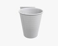 Recycled Medium Paper Coffee Cup Plastic Lid And Holder 3D 모델 