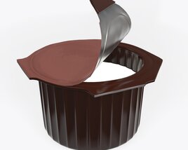 Coffee Creme Jar Opened Template 3D model