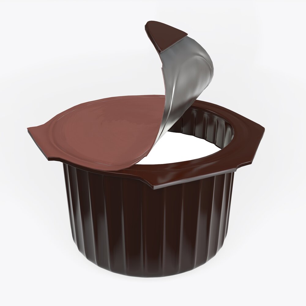Coffee Creme Jar Opened Template 3d model