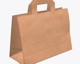 Paper Bag Medium With Handle Modèle 3D