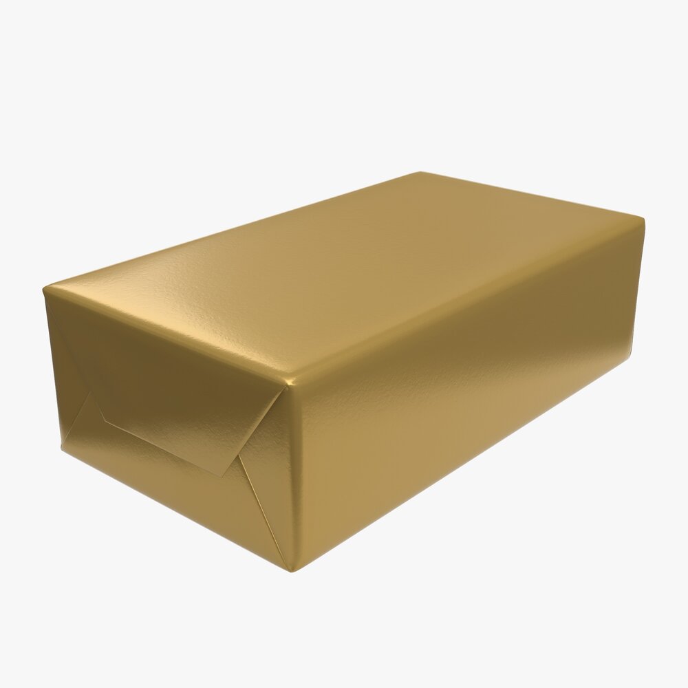 Butter Foil Package Mock-Up 3d model