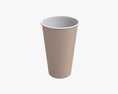Recycled Paper Coffee Cup Plastic Lid And Holder 01 3D 모델 