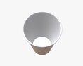 Recycled Paper Coffee Cup Plastic Lid And Holder 01 3D模型