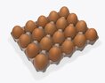 Egg Cardboard Base For 20 Eggs Modello 3D