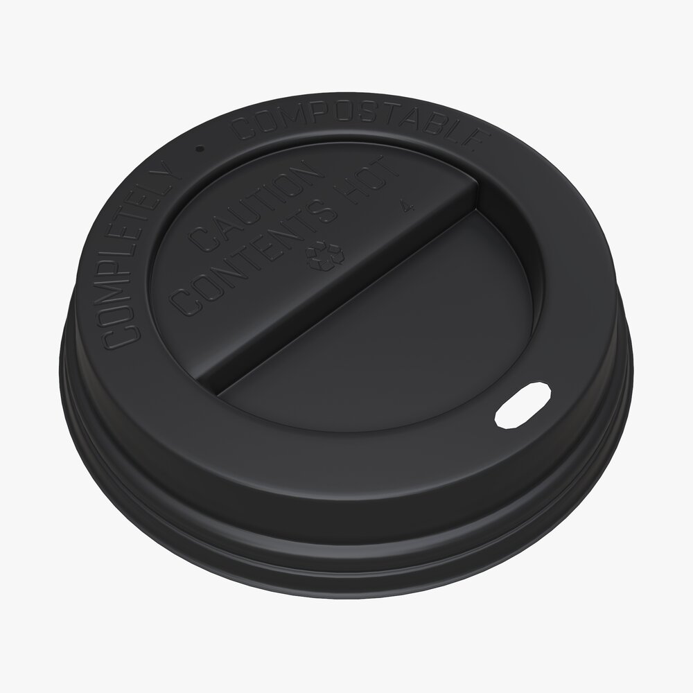 Plastic Coffee Lid Modelo 3d