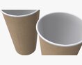 Recycled Large Paper Coffee Cup Plastic Lid And Holder Modèle 3d