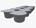 Coffee Creme Jars Sealed Mock-Up 3D 모델 
