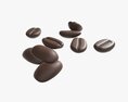 Coffee Beans On Ground 3D модель