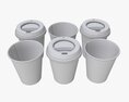 Biodegradable Medium Paper Coffee Cup Cardboard Lid With Holder Modello 3D