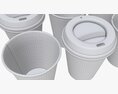 Biodegradable Medium Paper Coffee Cup Cardboard Lid With Holder Modelo 3d