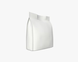 Blank Pet Food Foil Pouch Bag Mock Up 03 3D model