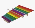 Xylophone Toy Colored 3D-Modell
