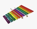 Xylophone Toy Colored Modello 3D