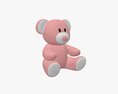 Bear Teddy Plush Toy Pink Baby Ty Princess Modello 3D
