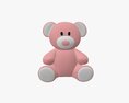 Bear Teddy Plush Toy Pink Baby Ty Princess 3D 모델 
