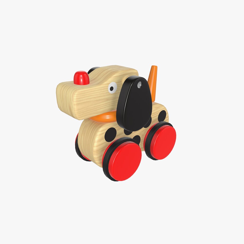 Dog Wooden 3D модель