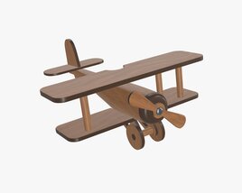 Wooden Children's Airplane Modelo 3d
