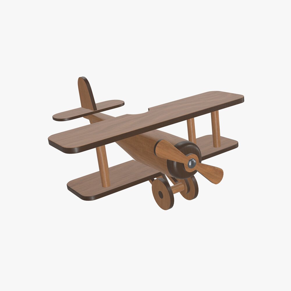 Wooden Children's Airplane 3D模型