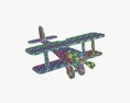Wooden Children's Airplane 3d model