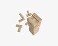 Tower Blocks Game Wooden 3D модель