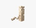 Tower Blocks Game Wooden 3d model