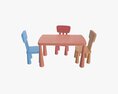 Table And Chairs 3D模型