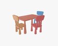 Table And Chairs 3D модель