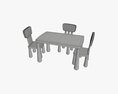 Table And Chairs 3D-Modell