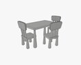 Table And Chairs Modello 3D