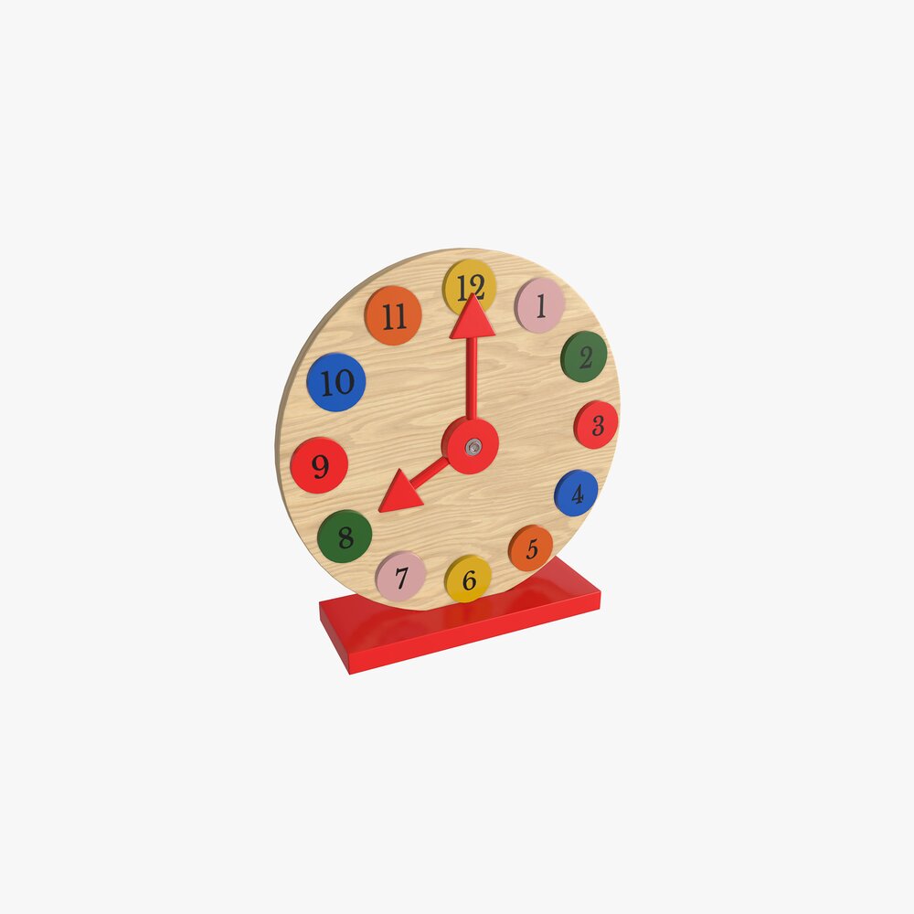 Clock Wooden Modello 3D