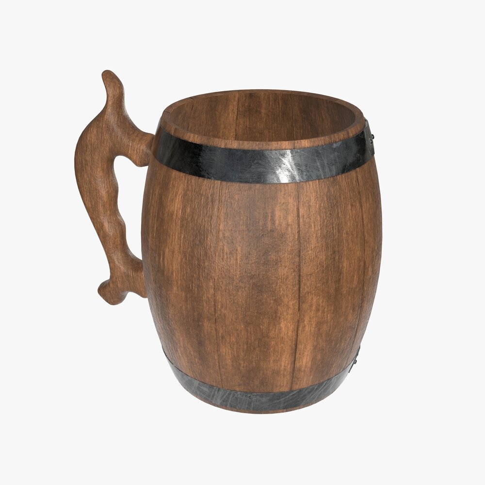 Beer Mug Wooden 02 Modèle 3D