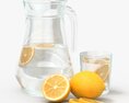 Jar With Water And Lemon Slices 3D 모델 