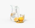 Jar With Water And Lemon Slices 3Dモデル