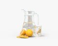 Jar With Water And Lemon Slices 3D-Modell