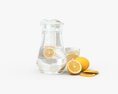 Jar With Water And Lemon Slices 3d model