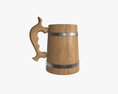Beer Mug Wooden 01 3D 모델 