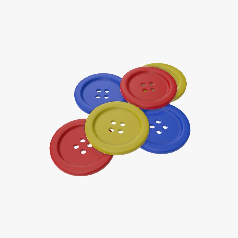 Button Modèle 3D