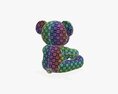 Bear Teddy Plush Toy With Heart 3D 모델 