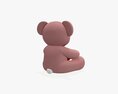 Bear Teddy Plush Toy With Heart 3d model