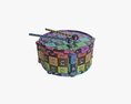 Toy Drum With Sticks Modelo 3d