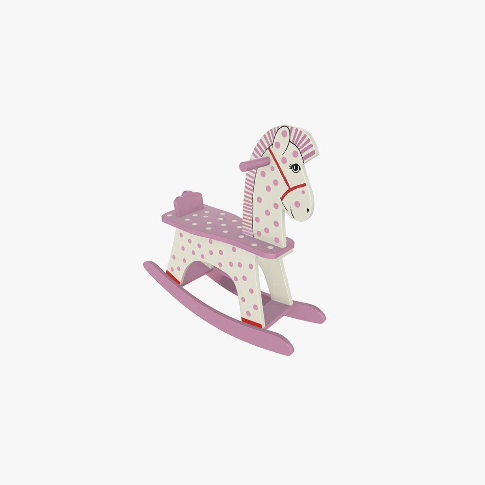 Rocking Horse Wooden Toy 2 Modello 3D