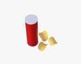 Tin Box Container Tube For Potato Crispy Chips 3D 모델 