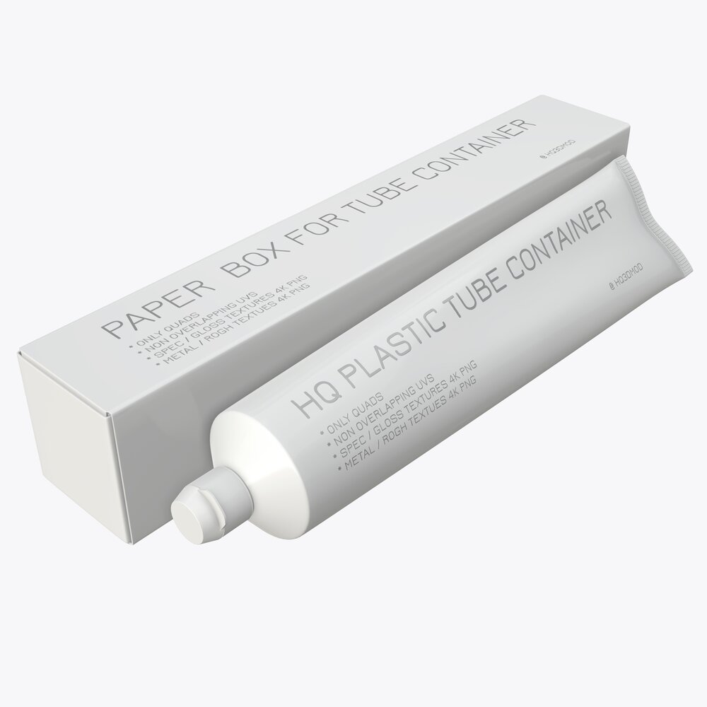 Toothpaste With Box 01 3D 모델 