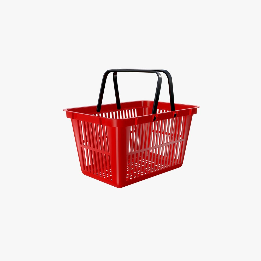 Plastic Shopping Basket 3D model