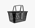 Plastic Shopping Basket Modelo 3d