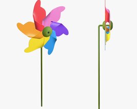 Windmill Colorful Toy 3D 모델 