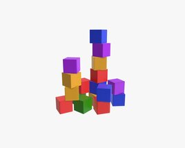 Colored Cubes 3D model