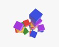 Colored Cubes Modello 3D