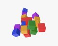 Colored Cubes 3Dモデル
