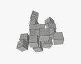 Colored Cubes Modello 3D